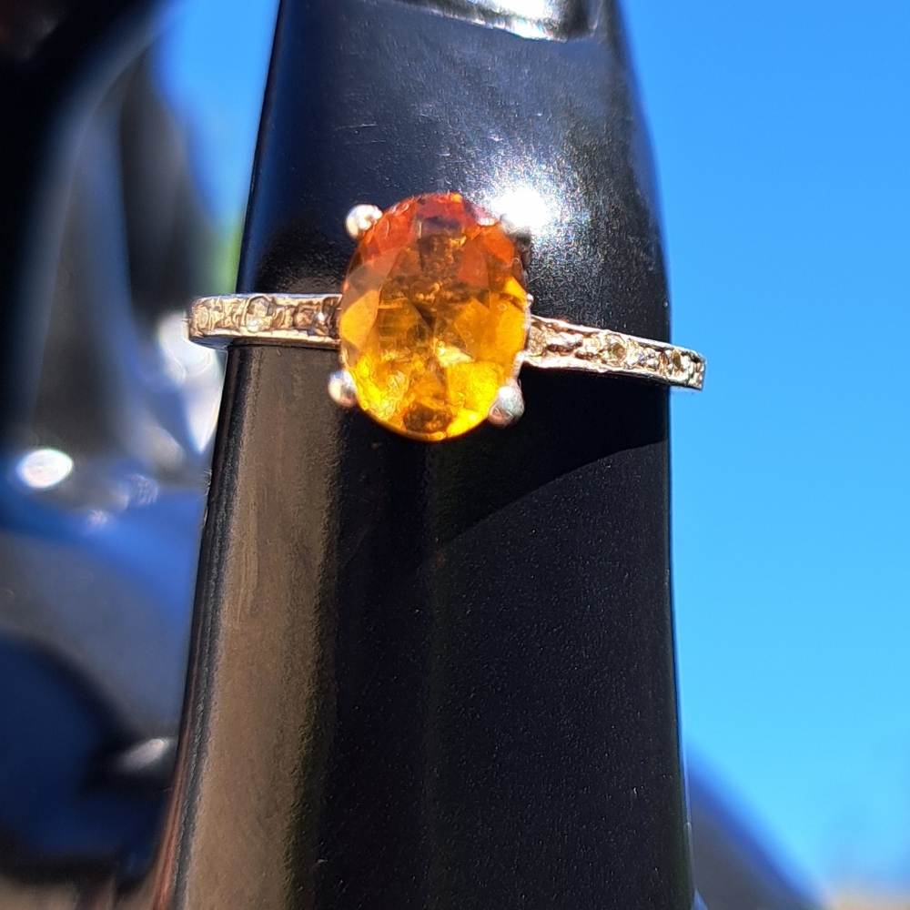 Citrine Engagement Wedding Ring Antique Vintage Style